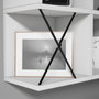 Hanah Home Estantería de Pared Extra - Blanco y Negro